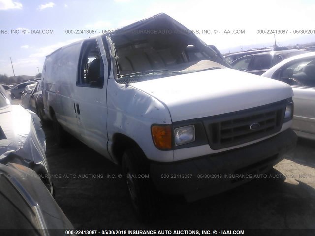 1FTNS24L65HA20133 - 2005 FORD ECONOLINE E250 VAN WHITE photo 1