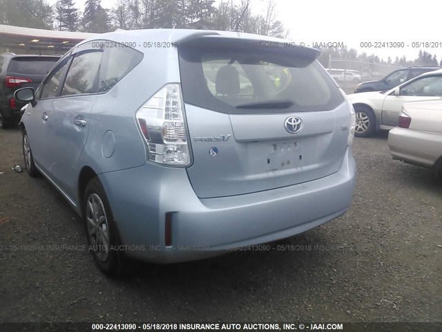 JTDZN3EU6E3325716 - 2014 TOYOTA PRIUS V BLUE photo 3