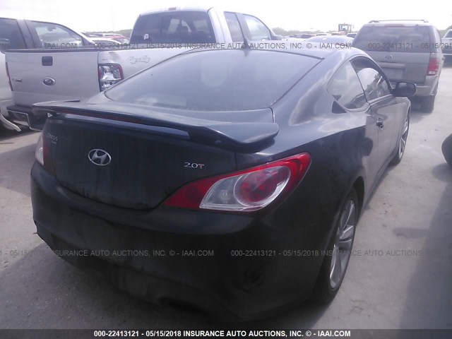 KMHHT6KD0BU043922 - 2011 HYUNDAI GENESIS COUPE 2.0T BLACK photo 4