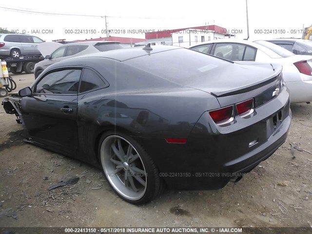 2G1FA1E35D9103421 - 2013 CHEVROLET CAMARO LS GRAY photo 3