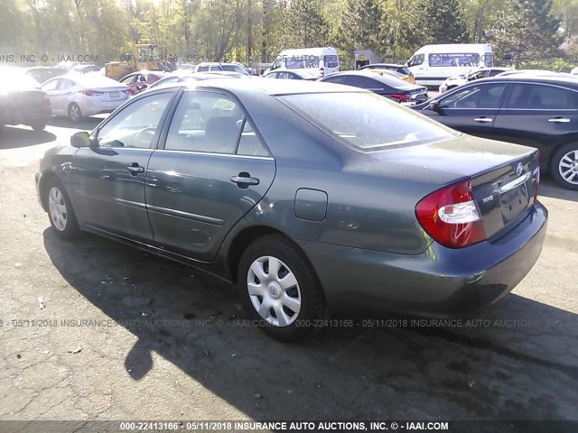 4T1BE32K43U658729 - 2003 TOYOTA CAMRY LE/XLE/SE მწვანე ფოტო 3