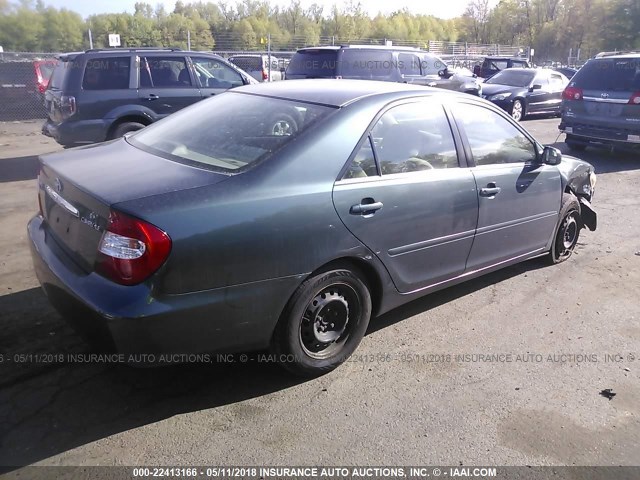 4T1BE32K43U658729 - 2003 TOYOTA CAMRY LE/XLE/SE მწვანე ფოტო 4