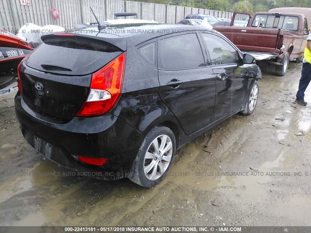 KMHCU5AE0DU089782 - 2013 HYUNDAI ACCENT GLS/SE BLACK photo 4