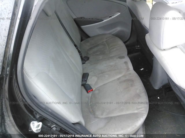 KMHCU5AE0DU089782 - 2013 HYUNDAI ACCENT GLS/SE BLACK photo 8