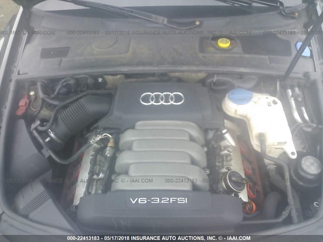 WAUDH74F68N140082 - 2008 AUDI A6 3.2 QUATTRO BLACK photo 10