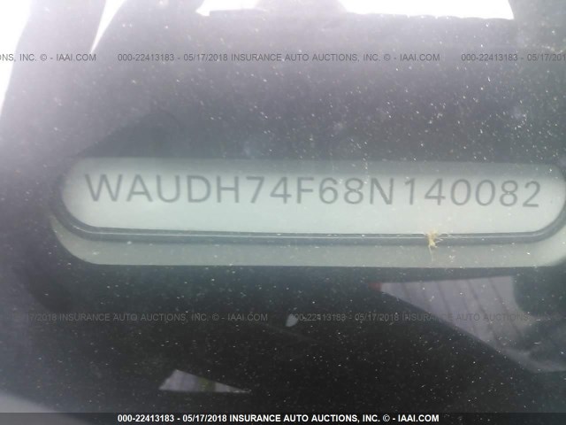 WAUDH74F68N140082 - 2008 AUDI A6 3.2 QUATTRO BLACK photo 9