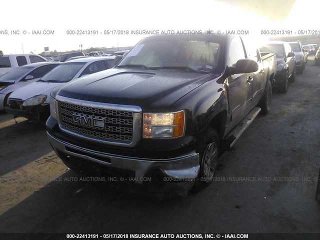 3GTP2VE34BG359956 - 2011 GMC SIERRA K1500 SLE BLACK photo 2