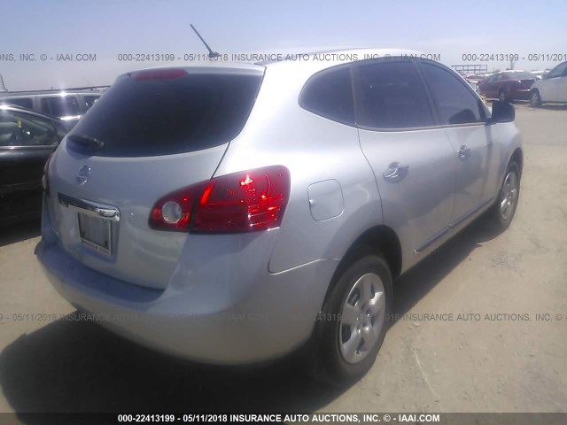 JN8AS5MT1EW607047 - 2014 NISSAN ROGUE SELECT S SILVER photo 4