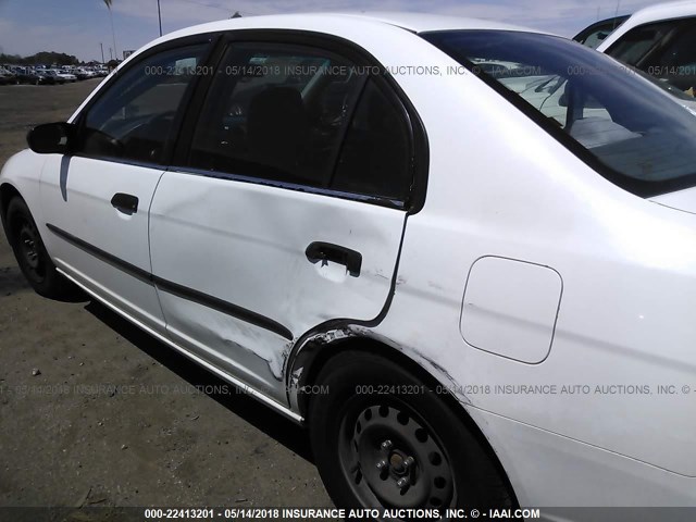 1HGEN264X1L000540 - 2001 HONDA CIVIC GX WHITE photo 6