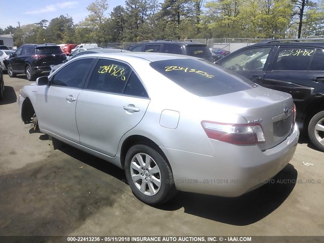 4T1BB46K69U072762 - 2009 TOYOTA CAMRY HYBRID SILVER photo 3