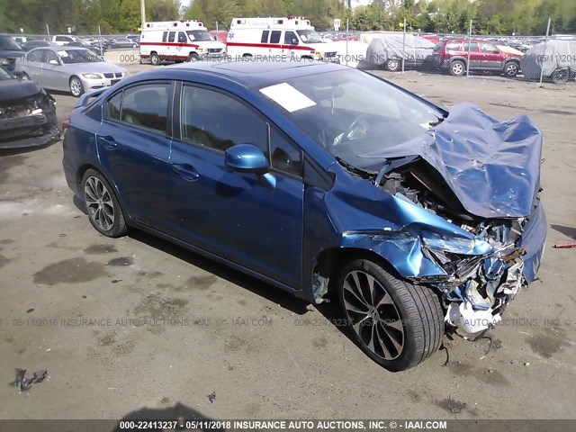 2HGFB6E51DH700236 - 2013 HONDA CIVIC SI BLUE photo 1