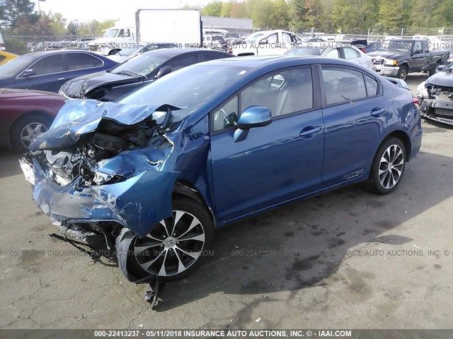 2HGFB6E51DH700236 - 2013 HONDA CIVIC SI BLUE photo 2