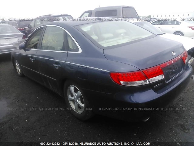 KMHFC46D47A235780 - 2007 HYUNDAI AZERA GLS BLUE photo 3