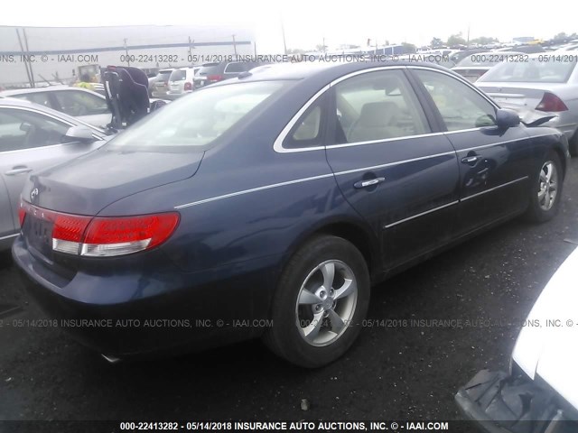 KMHFC46D47A235780 - 2007 HYUNDAI AZERA GLS BLUE photo 4