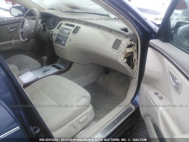 KMHFC46D47A235780 - 2007 HYUNDAI AZERA GLS BLUE photo 5