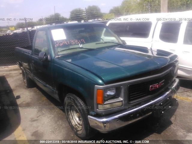 1GTEC14W8VZ545772 - 1997 GMC SIERRA C1500 GREEN photo 1