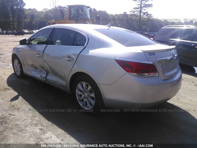 1G4GD5ERXCF206091 - 2012 BUICK LACROSSE PREMIUM SILVER photo 3