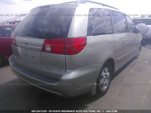 5TDZK23C39S266576 - 2009 TOYOTA SIENNA CE/LE GOLD photo 4