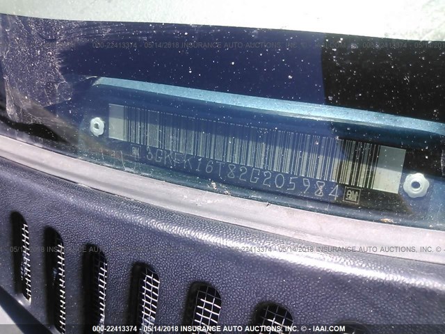 3GKFK16T82G205984 - 2002 GMC YUKON XL K1500 BLUE photo 9