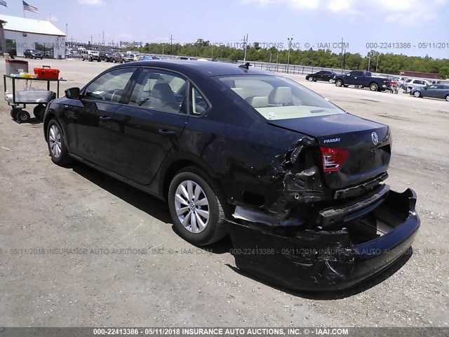 1VWAS7A33EC119597 - 2014 VOLKSWAGEN PASSAT S BLACK photo 3