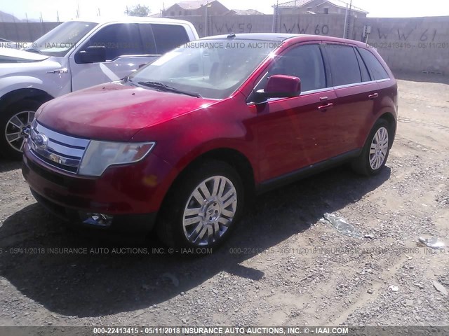 2FMDK3KC1ABA24033 - 2010 FORD EDGE LIMITED RED photo 2