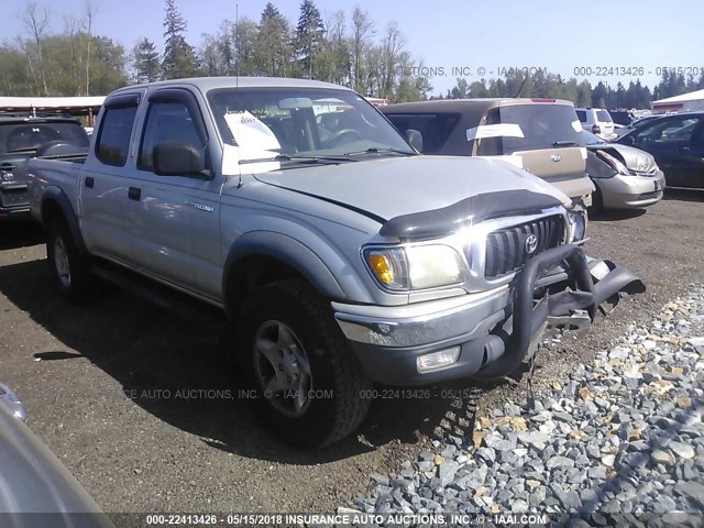 5TEGM92N32Z123651 - 2002 TOYOTA TACOMA DOUBLE CAB PRERUNNER SILVER photo 1