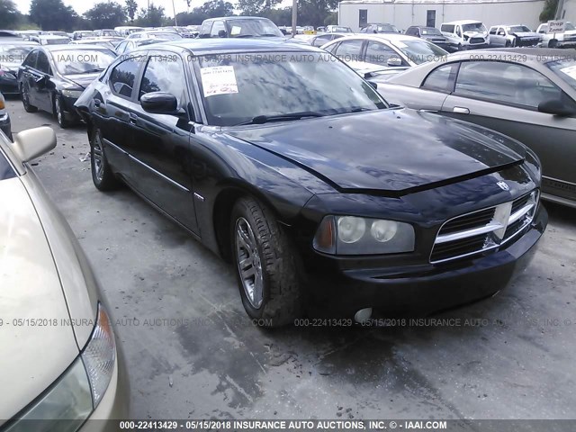 2B3KA53H46H114528 - 2006 DODGE CHARGER R/T BLACK photo 1