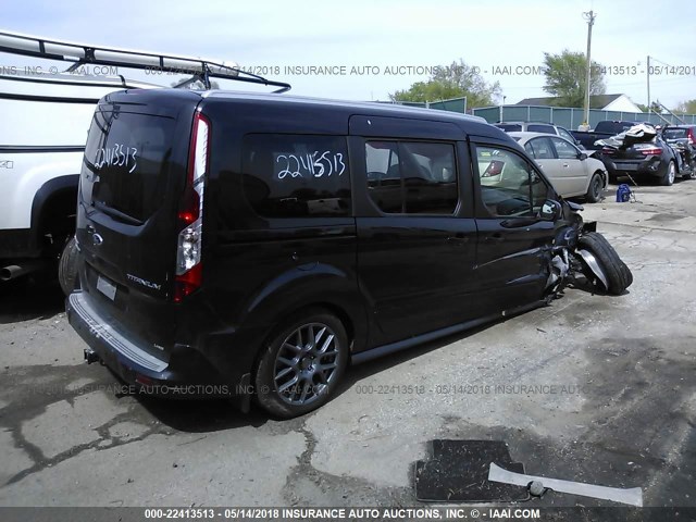 NM0GE9G74E1156497 - 2014 FORD TRANSIT CONNECT TITANIUM BLACK photo 4