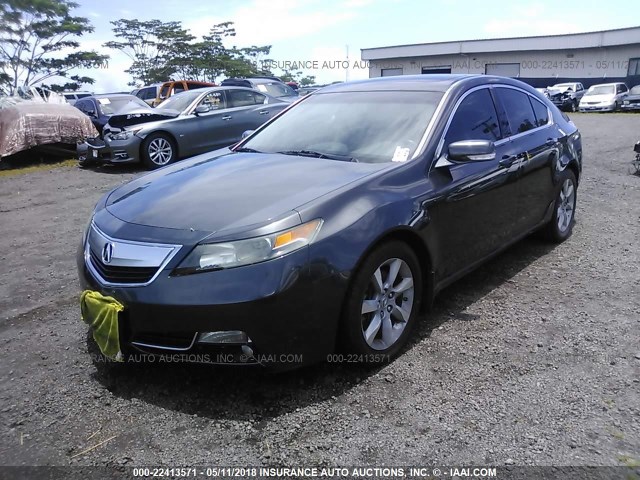 19UUA8F27CA038413 - 2012 ACURA TL GRAY photo 2