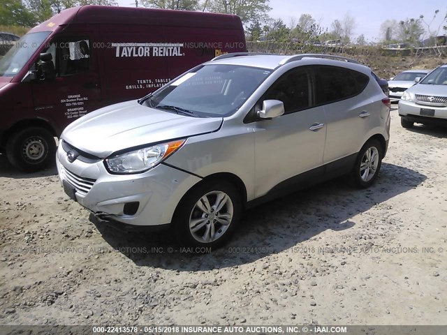 KM8JUCAC1BU261969 - 2011 HYUNDAI TUCSON GLS/LIMITED SILVER photo 2