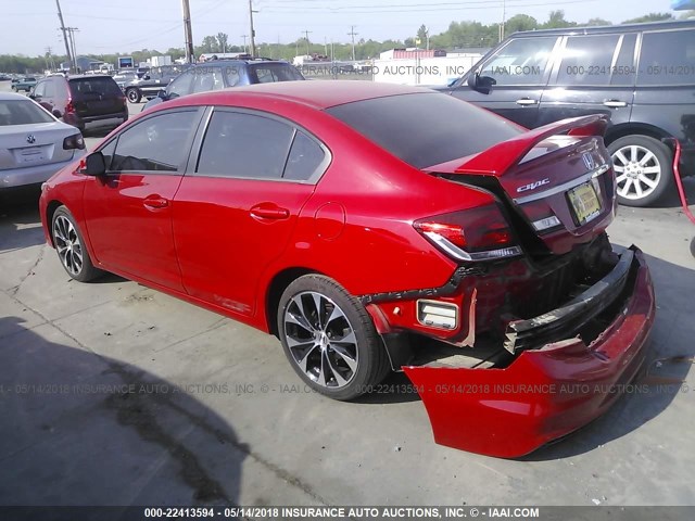 2HGFB6E51DH707039 - 2013 HONDA CIVIC SI RED photo 3