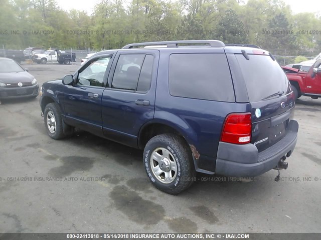 1FMZU72K23UC03712 - 2003 FORD EXPLORER XLS/XLS SPORT BLUE photo 3