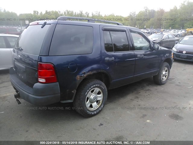1FMZU72K23UC03712 - 2003 FORD EXPLORER XLS/XLS SPORT BLUE photo 4