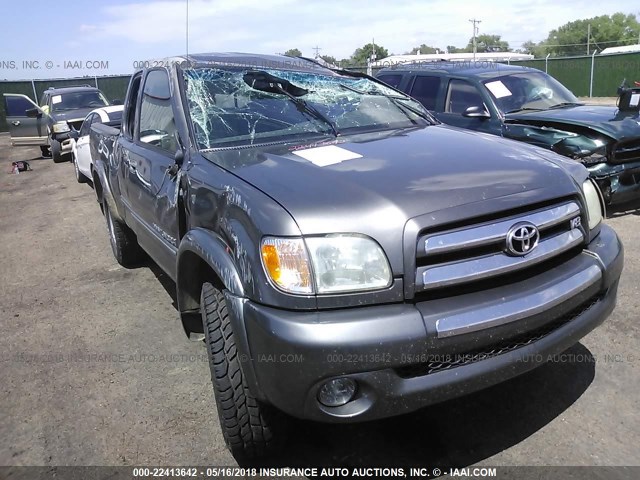 5TBBT44173S434923 - 2003 TOYOTA TUNDRA ACCESS CAB SR5 GRAY photo 1