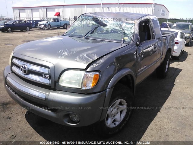 5TBBT44173S434923 - 2003 TOYOTA TUNDRA ACCESS CAB SR5 GRAY photo 2