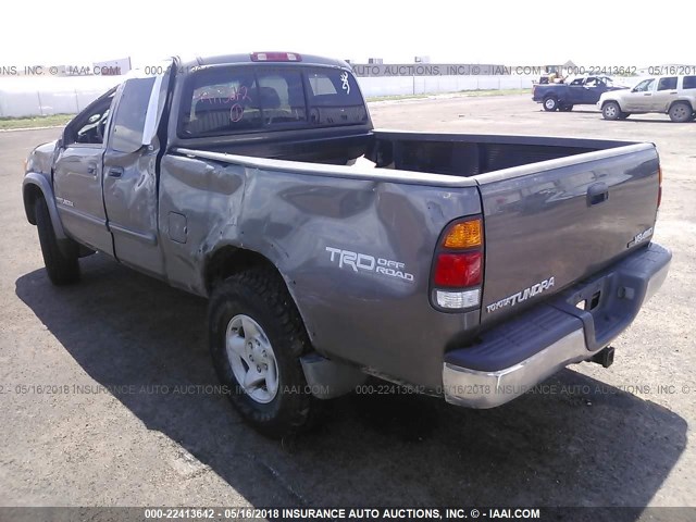 5TBBT44173S434923 - 2003 TOYOTA TUNDRA ACCESS CAB SR5 GRAY photo 3