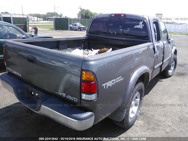 5TBBT44173S434923 - 2003 TOYOTA TUNDRA ACCESS CAB SR5 GRAY photo 4