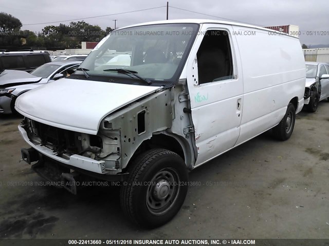 1FTRE14W54HA77614 - 2004 FORD ECONOLINE E150 VAN WHITE photo 2