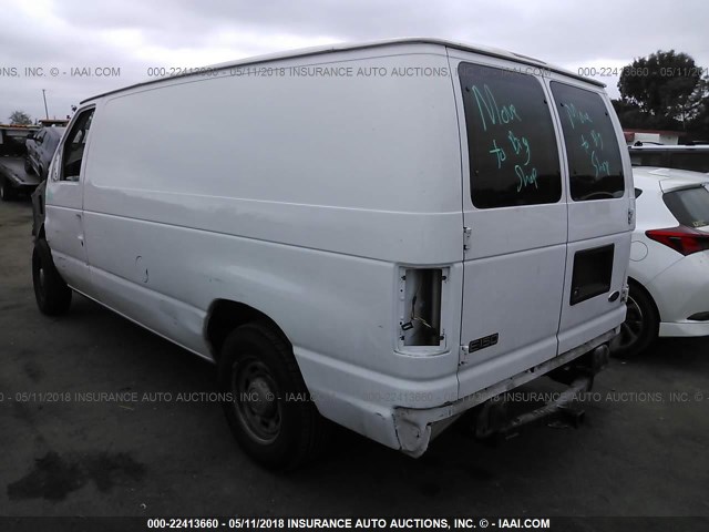 1FTRE14W54HA77614 - 2004 FORD ECONOLINE E150 VAN WHITE photo 3