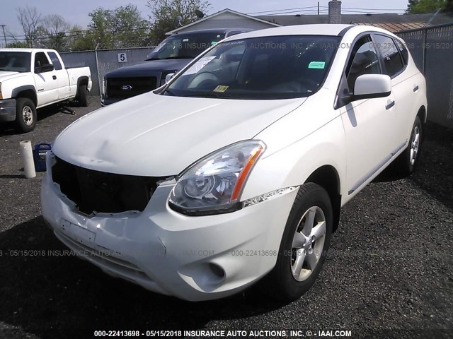 JN8AS5MV7DW631174 - 2013 NISSAN ROGUE S/SV WHITE photo 2