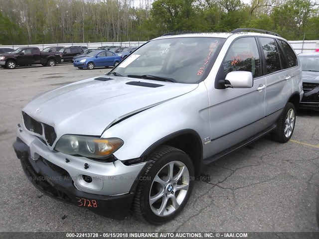 5UXFA13596LY31121 - 2006 BMW X5 3.0I SILVER photo 2