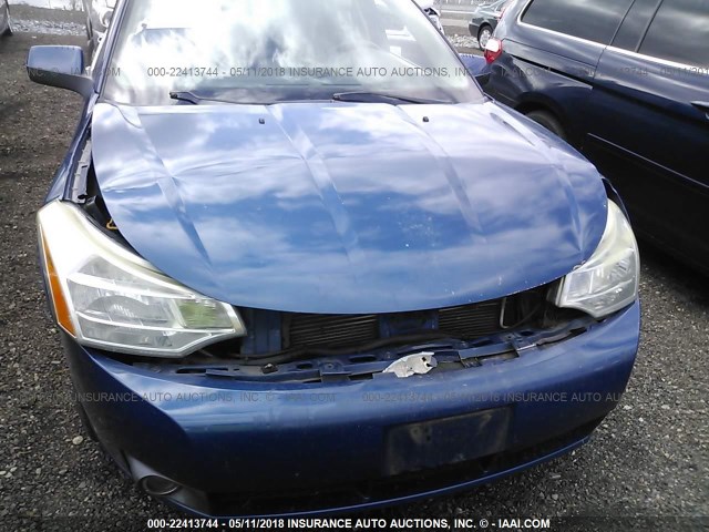 1FAHP35N08W261213 - 2008 FORD FOCUS SE/SEL/SES BLUE photo 6