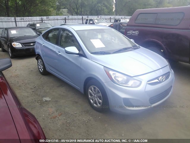 KMHCT4AE7DU387033 - 2013 HYUNDAI ACCENT GLS/GS BLUE photo 1