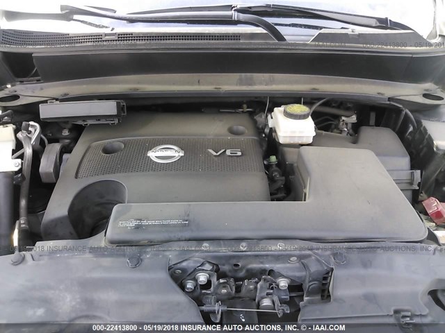 5N1AR2MNXDC651566 - 2013 NISSAN PATHFINDER S/SV/SL/PLATINUM 黑色 照片 10