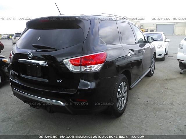 5N1AR2MNXDC651566 - 2013 NISSAN PATHFINDER S/SV/SL/PLATINUM 黑色 照片 4