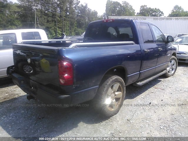 1D7HA18KX8J124980 - 2008 DODGE RAM 1500 ST BLUE photo 4