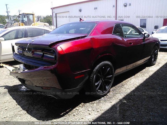 2C3CDZAG0HH640027 - 2017 DODGE CHALLENGER SXT RED photo 4