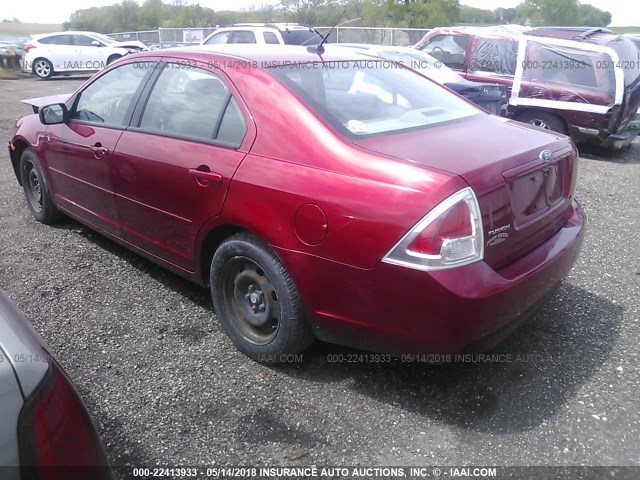 3FAHP06Z77R269407 - 2007 FORD FUSION S RED photo 3