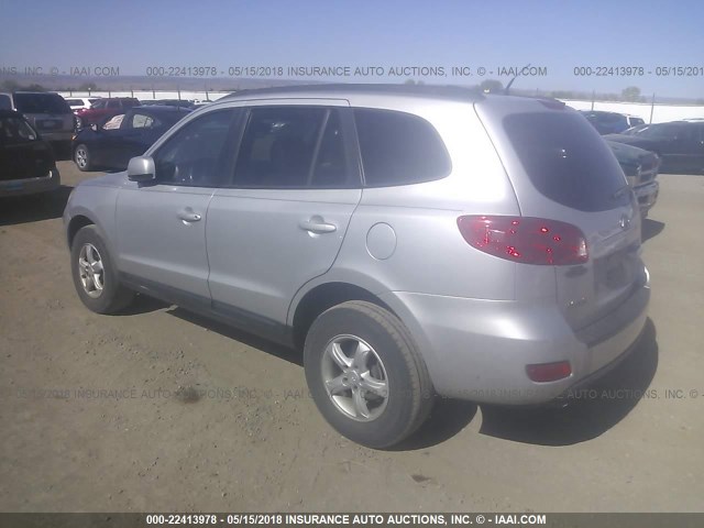 5NMSG13D58H188390 - 2008 HYUNDAI SANTA FE GLS SILVER photo 3