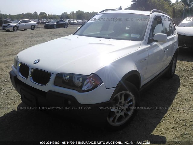 WBXPA73474WC35264 - 2004 BMW X3 2.5I WHITE photo 2